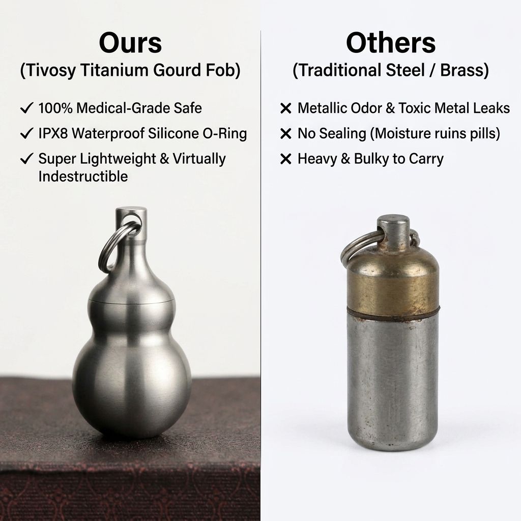 Tivosy Porte-pilules en titane - Pill Fob Capsule avis et prix